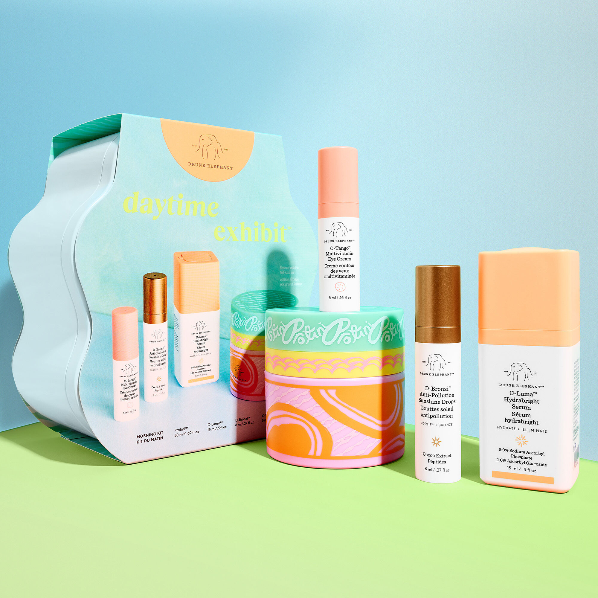 Brightening and moisturizing skincare kit | Drunk Elephant