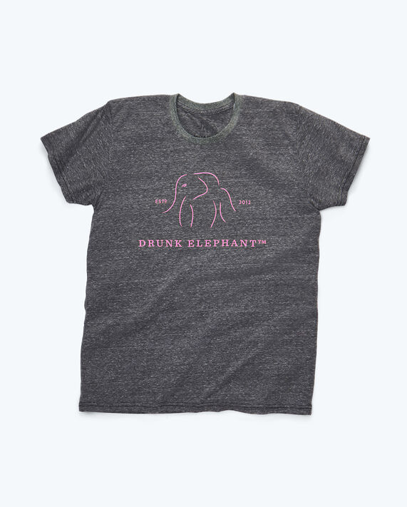 T-Shirt, Heather Grey + Hot Pink