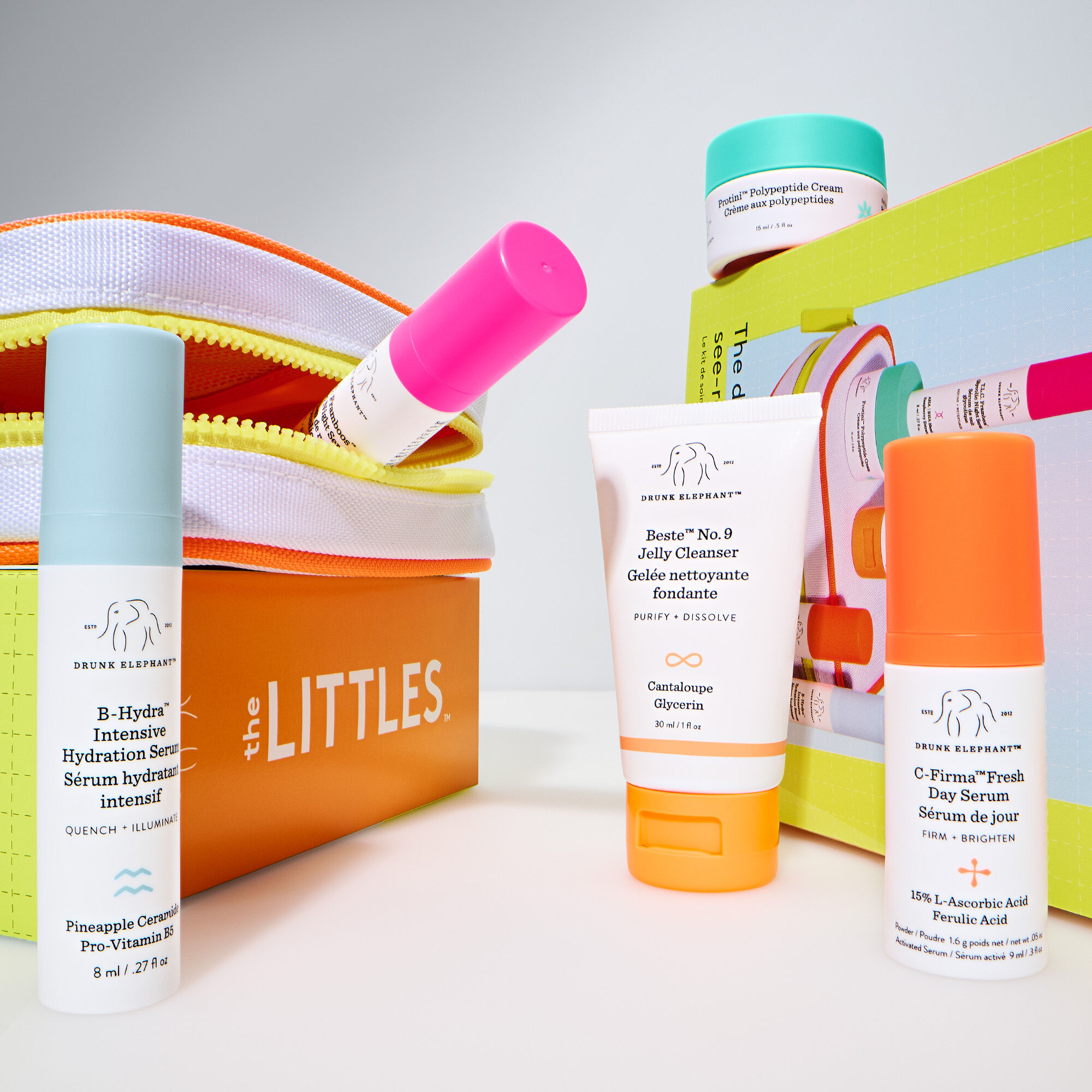 Travel-size kit for a.m. and p.m. routine | Drunk Elephant