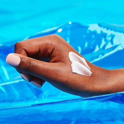 F-Balm™ Electrolyte Waterfacial product texture on the back of a hand