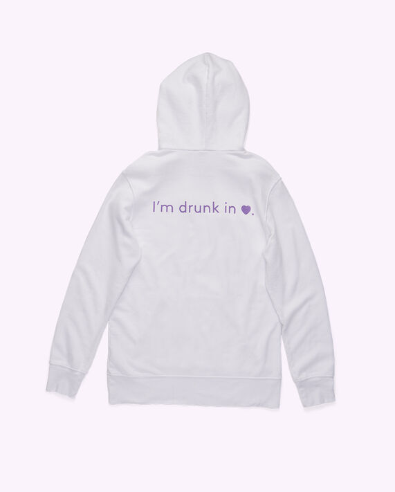 Sweatshirt, White + Lavendar