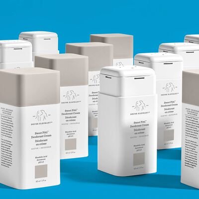 Sweet Pitti™ Deodorant Creams arranged in rows aginst a blue background