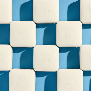 photo of a grid of Pekee bars on a blue background