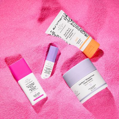 Beste No. 9, T.L.C. Framboos, Lala Retro, and Ceramighty laying on pink sand