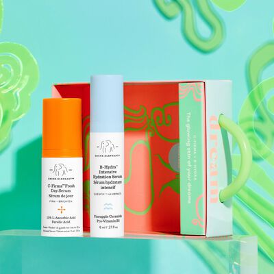 Day Dream Duo with C-Firma™ Fresh Day Serum and B-Hydra in front of the packaging