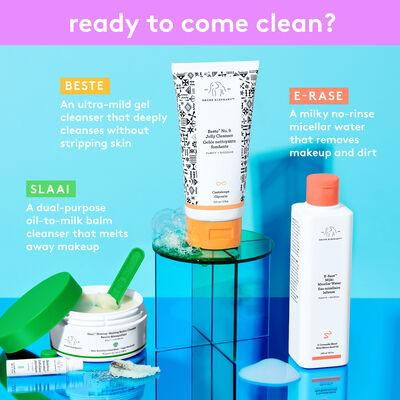 Beste™ No. 9 Jelly Cleanser's texture shown being poured on a hand