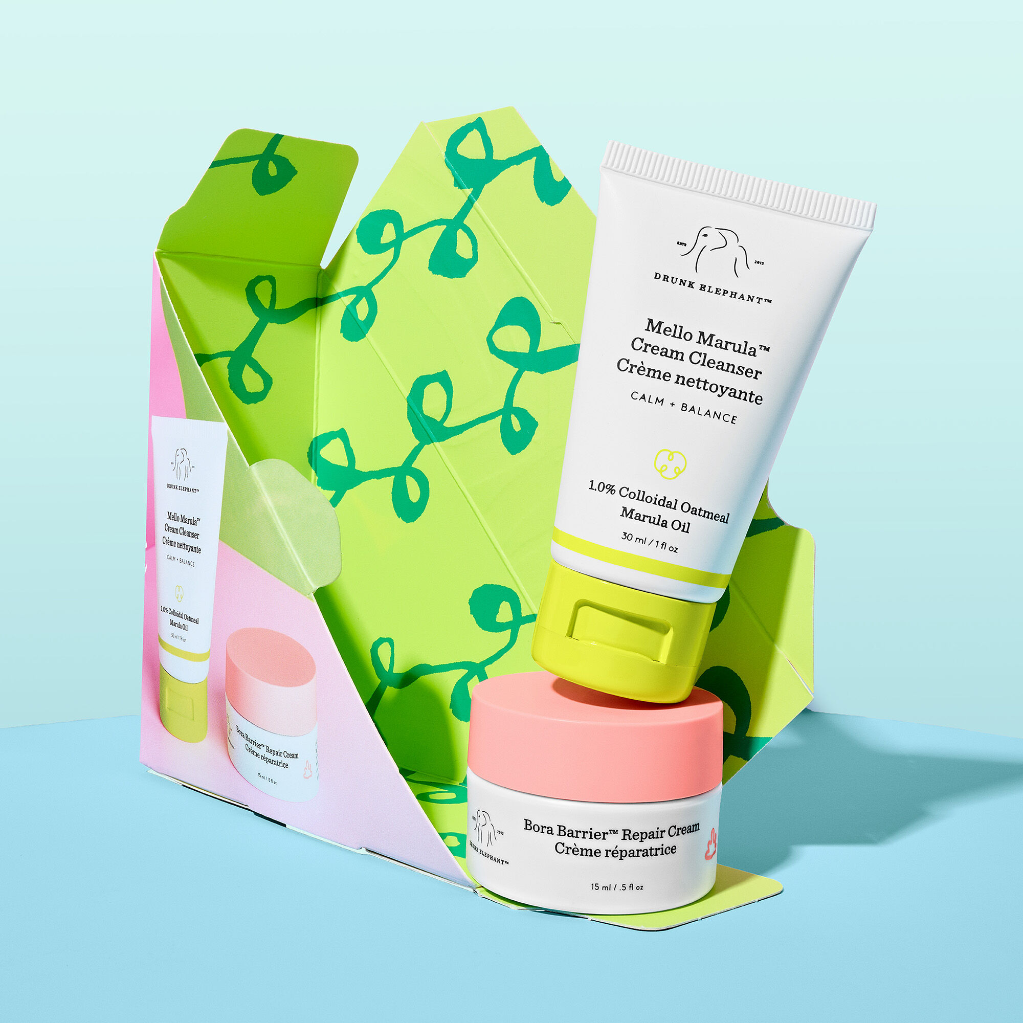 Soothing and nourishing travel-size skincare kit | Drunk Elephant
