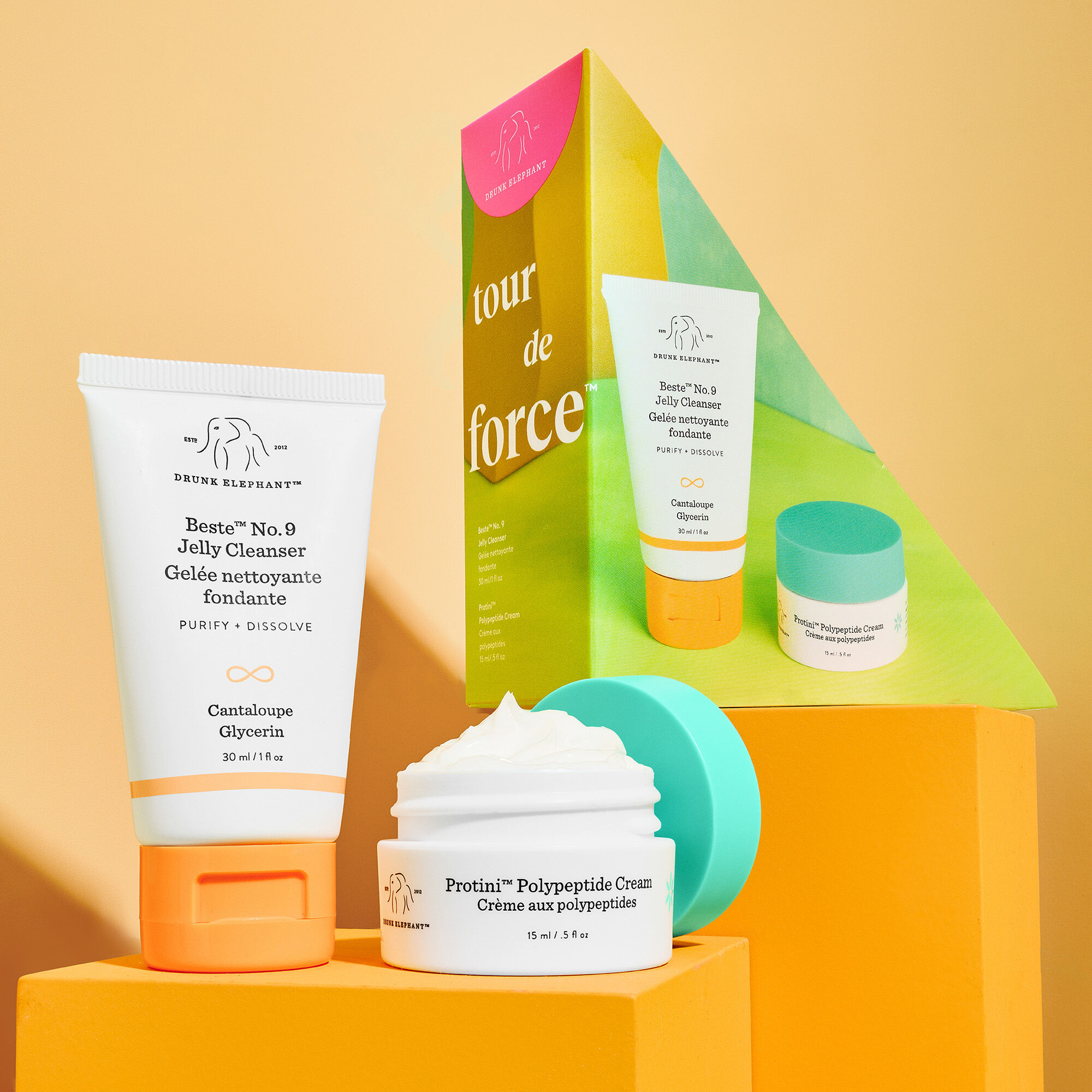 DRUNK ELEPHANT スキンケアセット　アイクリーム　クレンジング Moisturizer and cleanser travel-size skincare kit | Drunk Elephant
