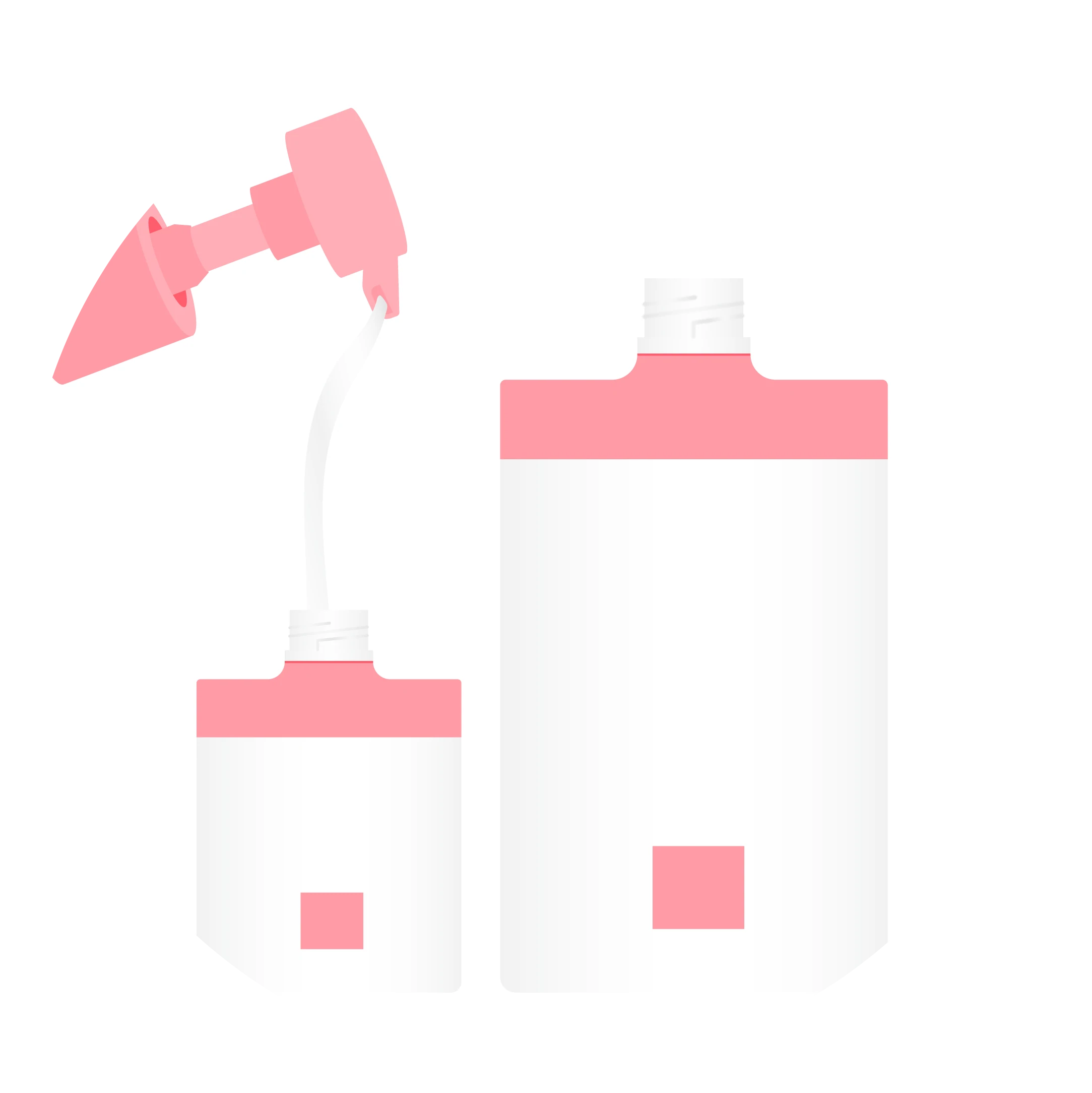 illustration of two bottles being refilled