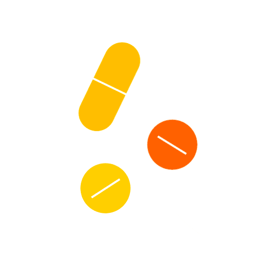 Illustration de vitamines sur fond blanc.