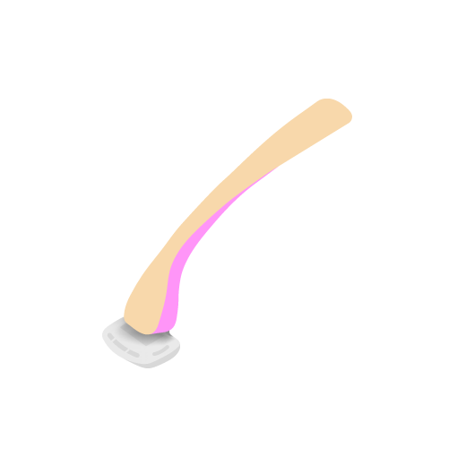 Illutstration d'un rasoir rose et orange