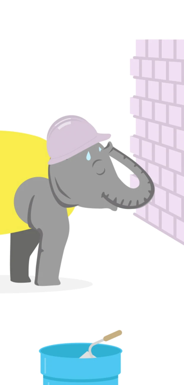 video of Drunk Elephant's Ellie building a pink brick 