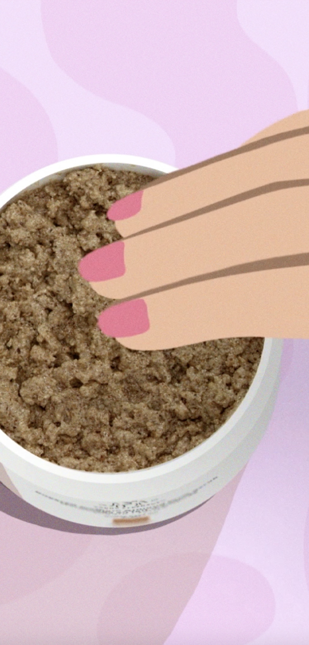 video introducing the new Drunk Elephant Koffie Body Scrub