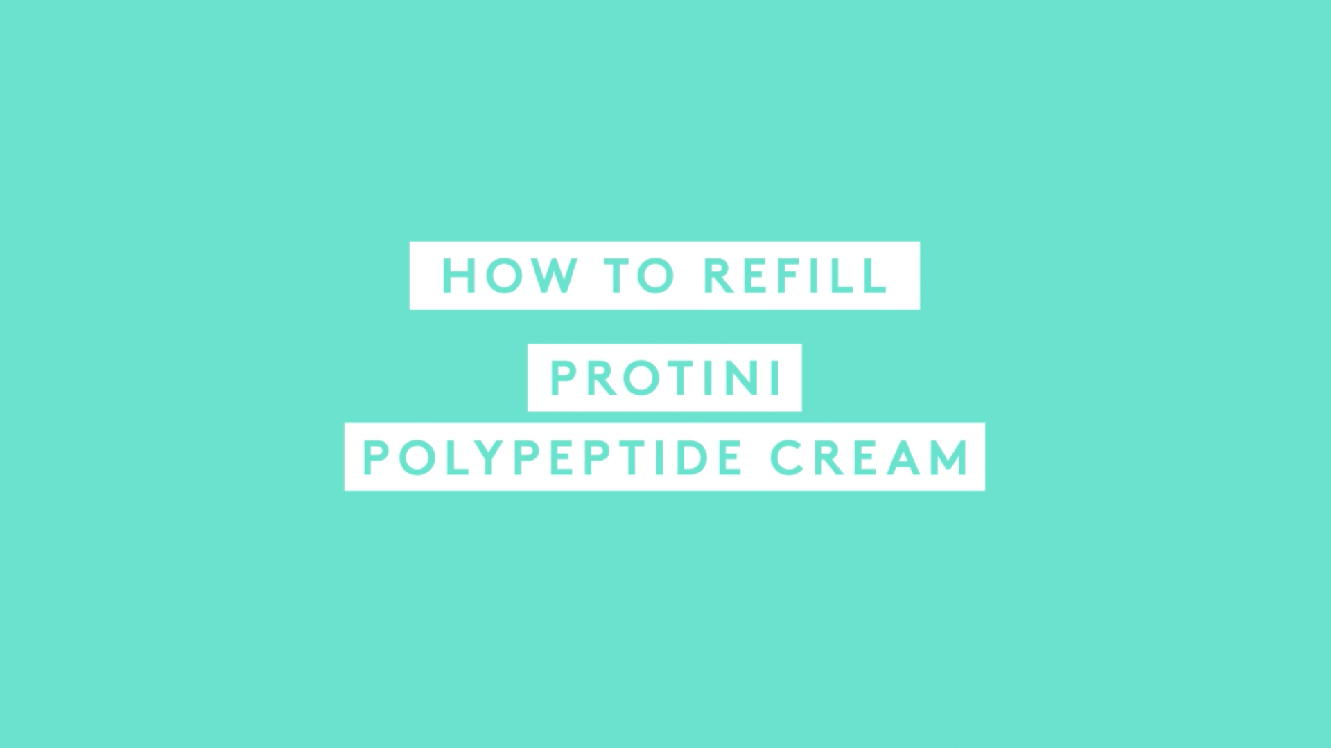  Video describing how to use Protini refill