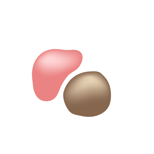 Goutte de O-bloos et D-bronzi sur fond blanc.