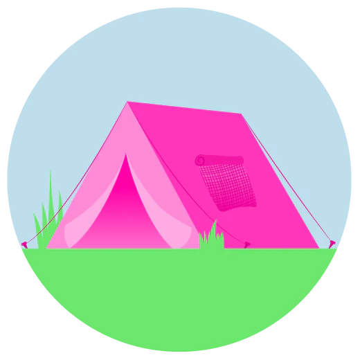 Illustration d'une tente en plein air