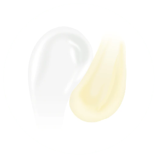 Illustration showing the differences in color of Shaba, that is more white and C-Tango that has a warmer, yellower color