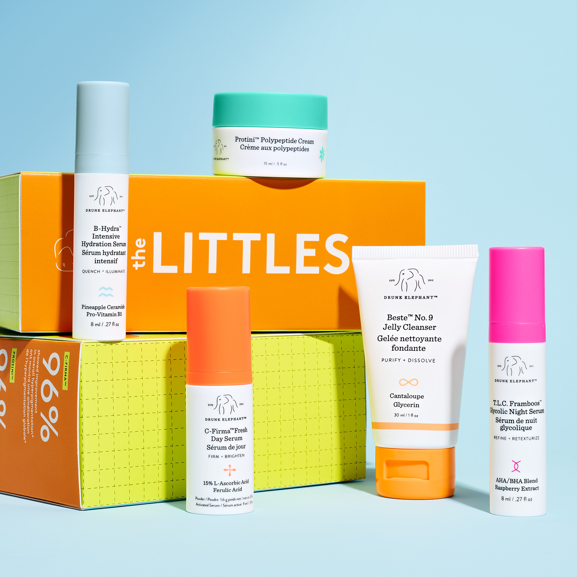 DRUNK ELEPHANT スキンケアセット　アイクリーム　クレンジング Travel-size kit for a.m. and p.m. routine | Drunk Elephant