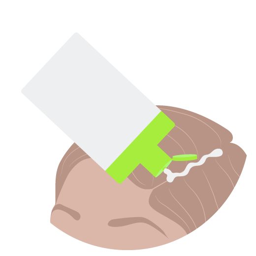 Illustration du lait revitalisant sans rinçage Silkamino qui est appliqué sur le cuir chevelu.