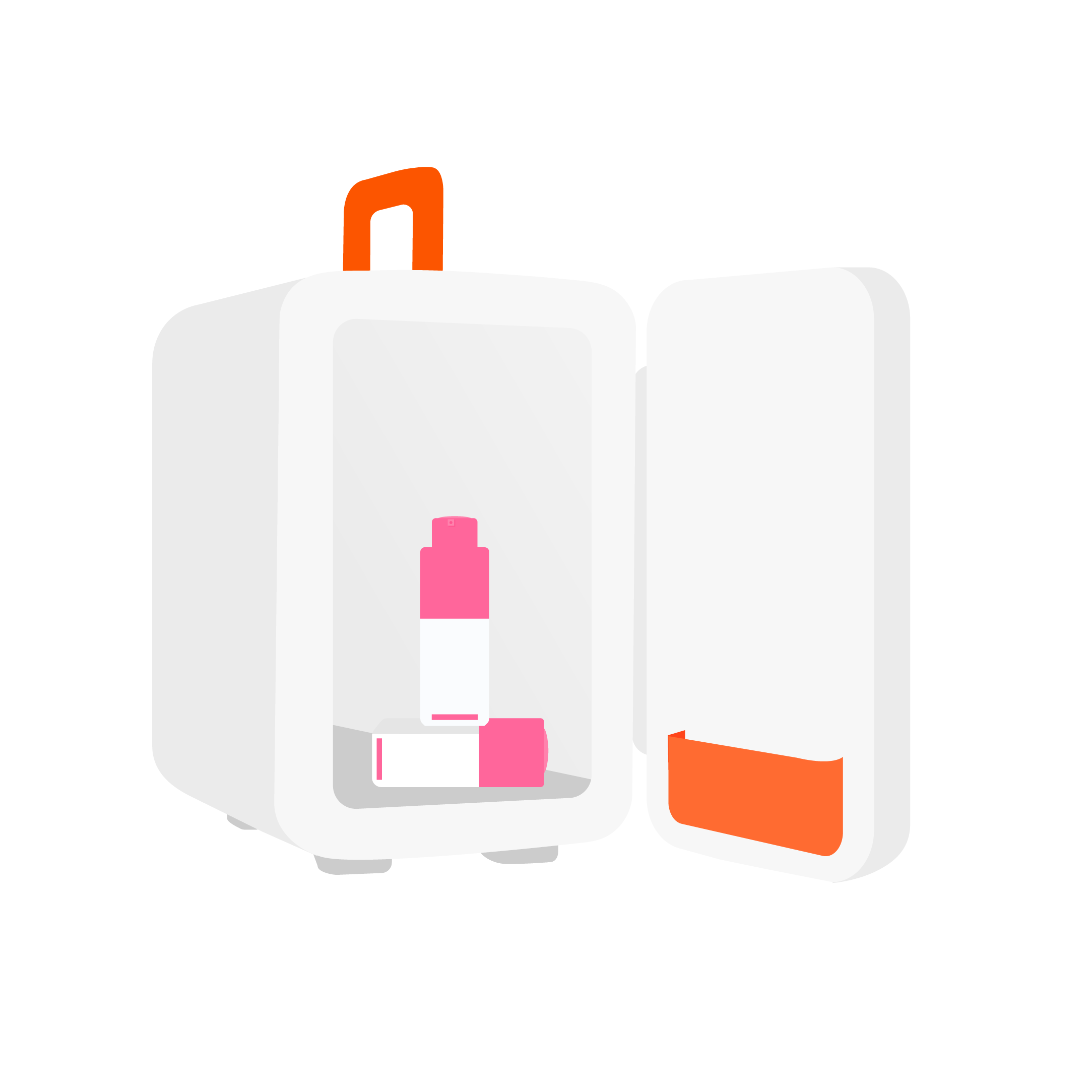 Illustration d'A-Shaba au réfrigérateur pour un traitement rafraîchissant et apaisant pour la peau