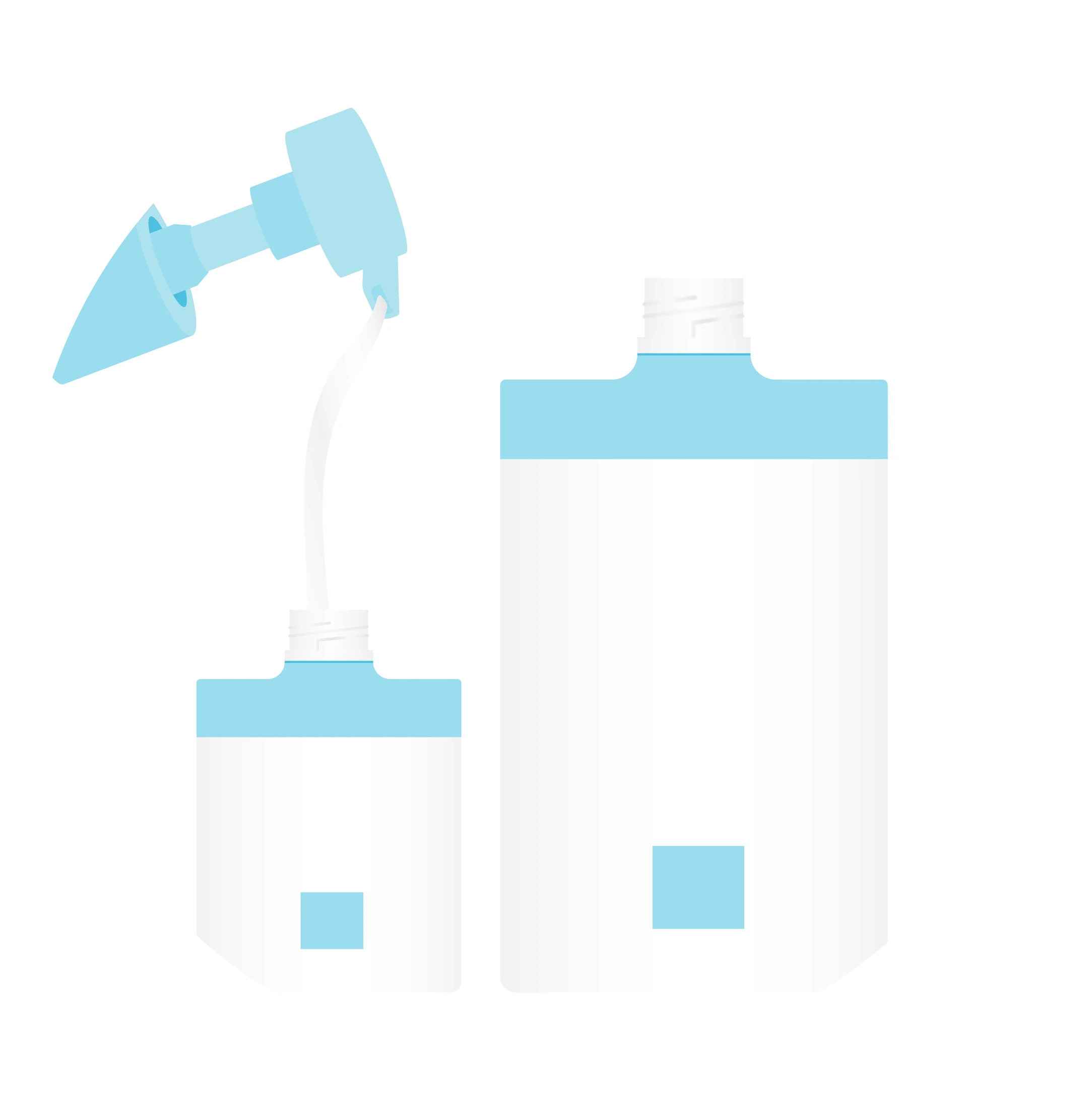 illustration of two bottles being refilled